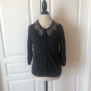 LOFT Jeweled Cardigan